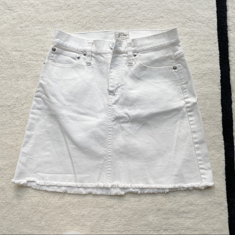 J.CREW WHITE DENIM SKIRT